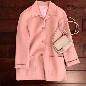 Pink Wool & Angora Coat